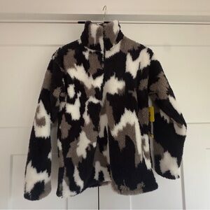 Eddie Bauer Black and White Fleece Jacket